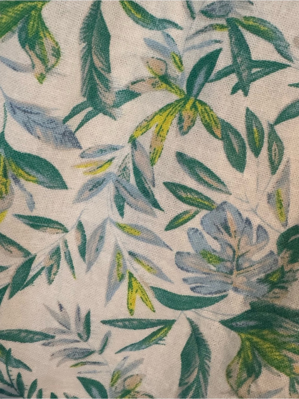 ELLEN TRACY  Cream Skort with Green & Blue Leaf Print LARGE    #M - Picture 7 of 9